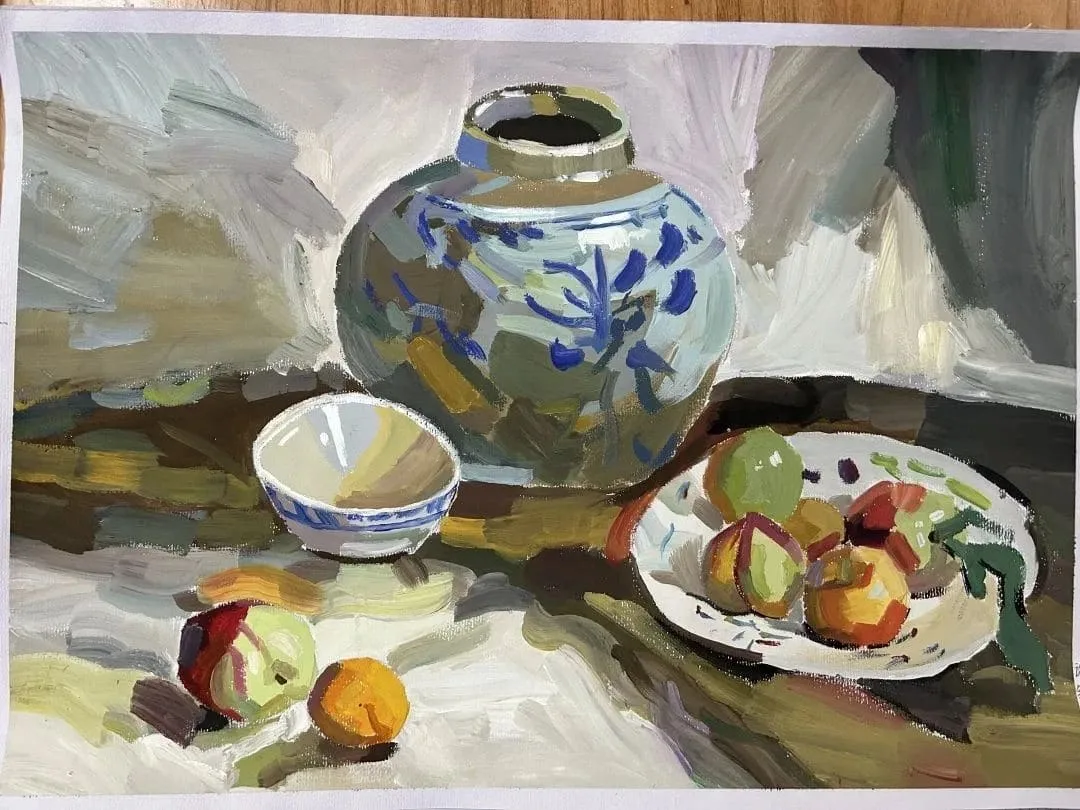 美！高新计算机学子水粉画作品大赏 - 图10