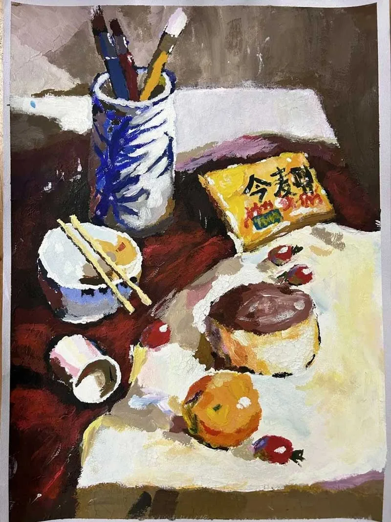 美！高新计算机学子水粉画作品大赏 - 图12