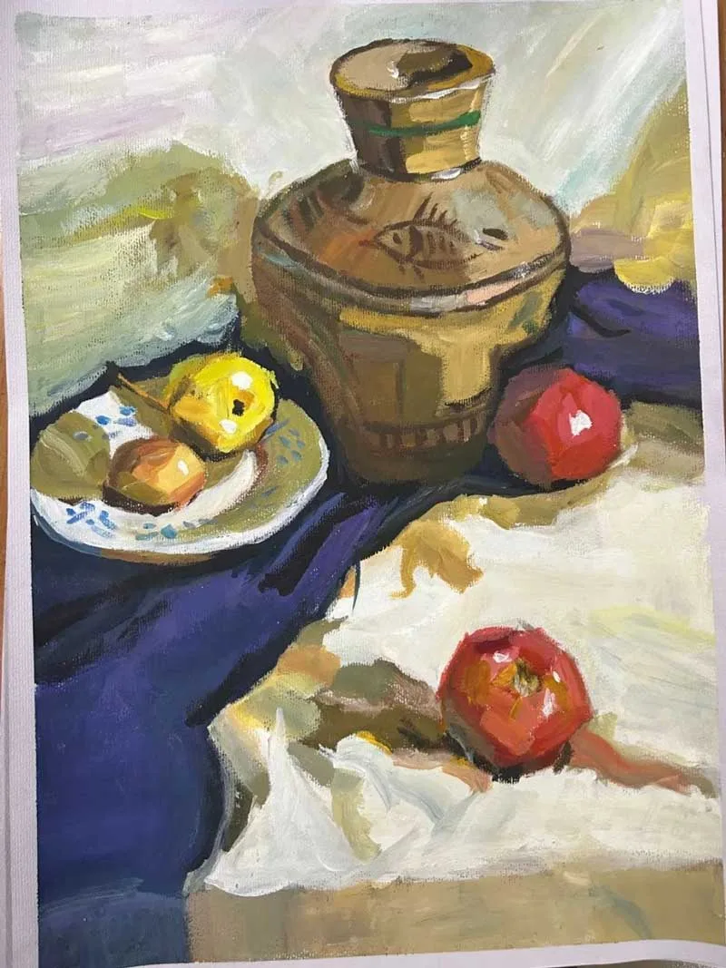 美！高新计算机学子水粉画作品大赏 - 图14