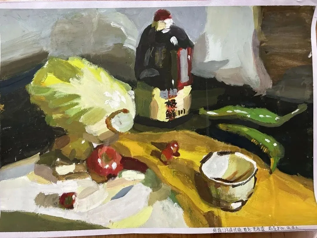 美！高新计算机学子水粉画作品大赏 - 图5