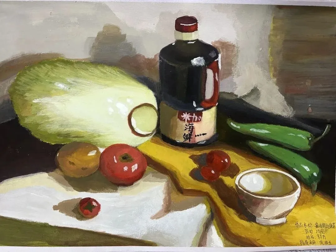 美！高新计算机学子水粉画作品大赏 - 图8